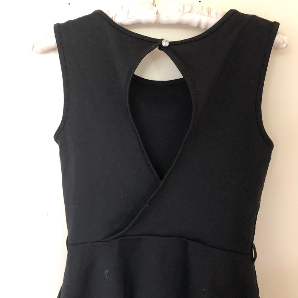 Black peplum top